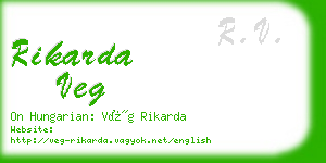 rikarda veg business card